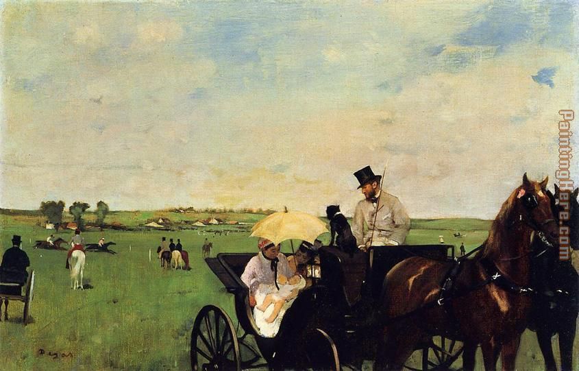 A Carriage at the Races painting - Edgar Degas A Carriage at the Races art painting